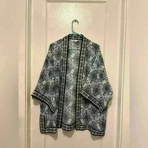 Max studio kimono blue and black color women’s size large